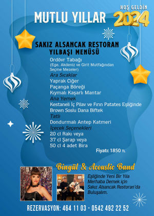 Yılbaşı Men&uuml;s&uuml; 2024